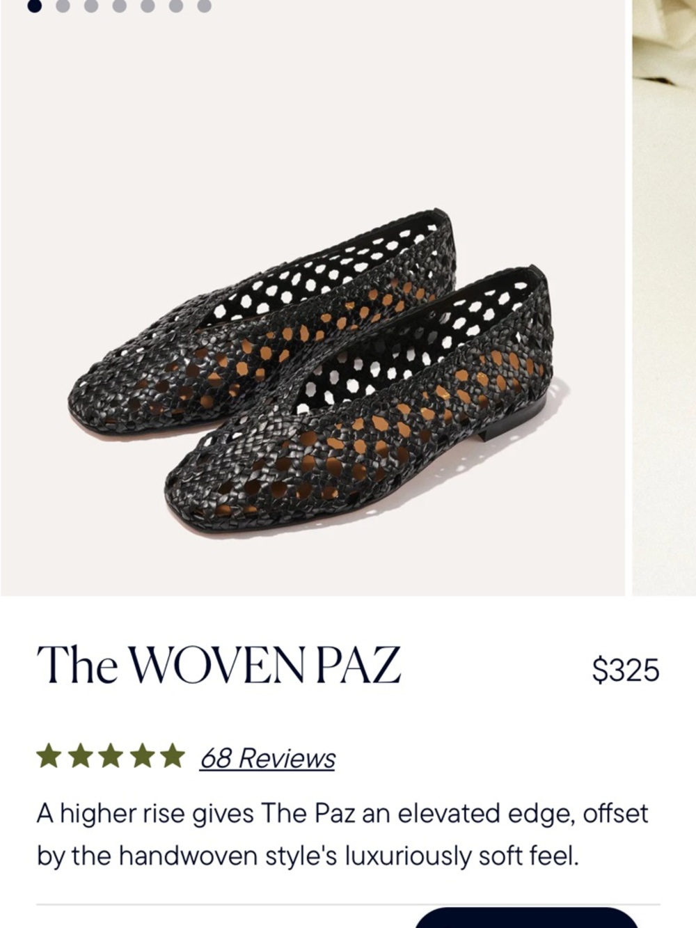 Margaux The Woven Paz Black Handwoven Flats